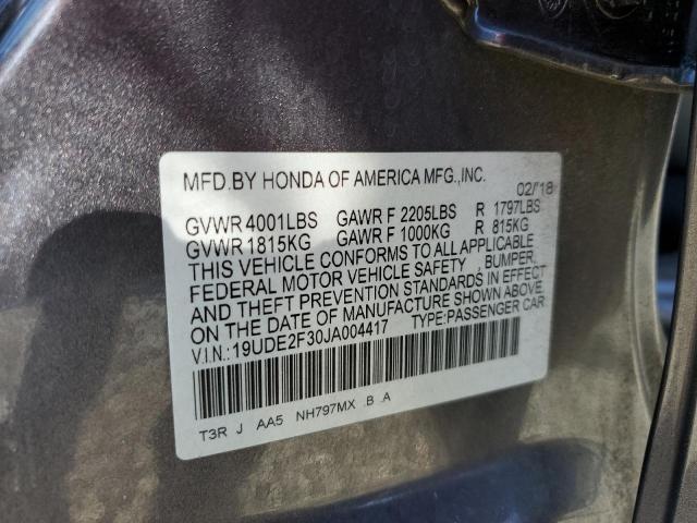 19UDE2F30JA004417 - 2018 ACURA ILX BASE WATCH PLUS GRAY photo 12