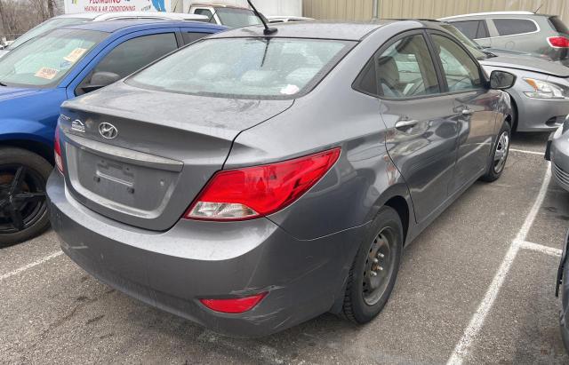 KMHCT4AE3FU803694 - 2015 HYUNDAI ACCENT GLS GRAY photo 4