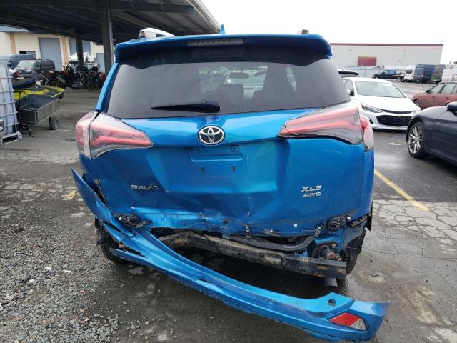 JTMRFREV9GD181164 - 2016 TOYOTA RAV4 XLE BLUE photo 6