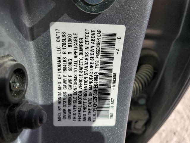 19XFC2F54HE049849 - 2017 HONDA CIVIC LX SILVER photo 12