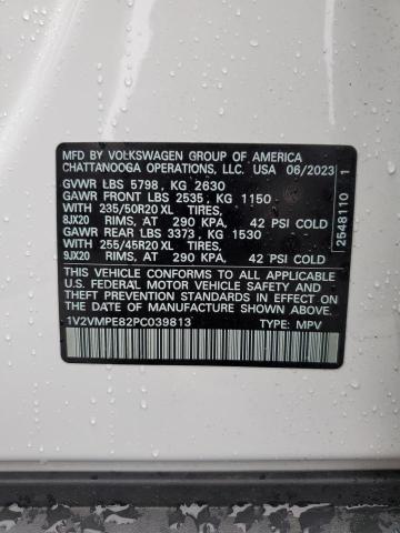 1V2VMPE82PC039813 - 2023 VOLKSWAGEN ID.4 PRO S თეთრი ფოტო 12