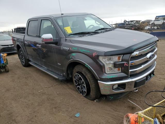 1FTEW1EGXFKE09300 - 2015 FORD F150 SUPERCREW GRAY photo 4