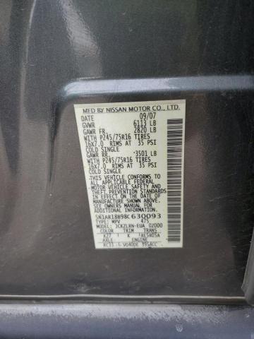 5N1AR18B98C630093 - 2008 NISSAN PATHFINDER S 灰色 照片 13