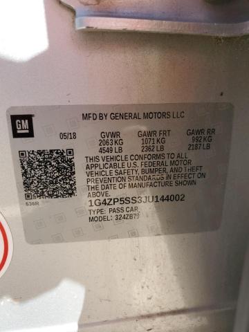 1G4ZP5SS3JU144002 - 2018 BUICK LACROSSE ESSENCE ვერცხლისფერი ფოტო 13