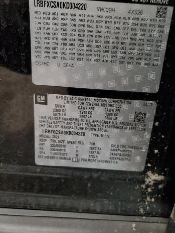 LRBFXCSA0KD004220 - 2019 BUICK ENVISION ESSENCE Чорний фото 13