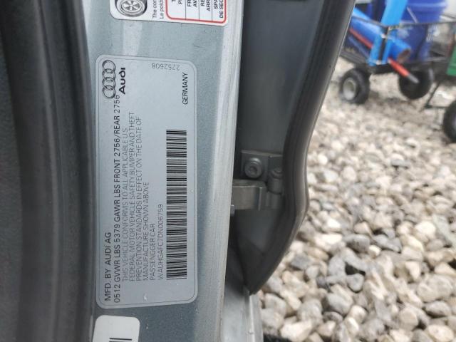 WAUHGAFC7DN006759 - 2013 AUDI A6 PRESTIGE ვერცხლისფერი ფოტო 12