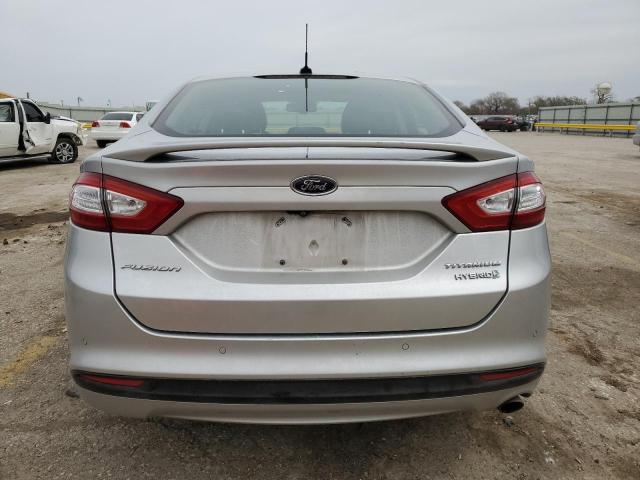 3FA6P0RU0ER324624 - 2014 FORD FUSION TITANIUM HEV SILVER photo 6