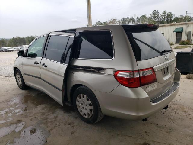 5FNRL38245B104215 - 2005 HONDA ODYSSEY LX SILVER photo 2