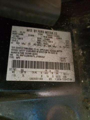 5LMFU28597LJ19032 - 2007 LINCOLN NAVIGATOR შავი ფოტო 13