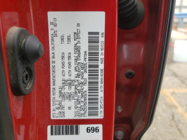 3TMAZ5CN5KM093676 - 2019 TOYOTA TACOMA DOUBLE CAB Синий фото 12