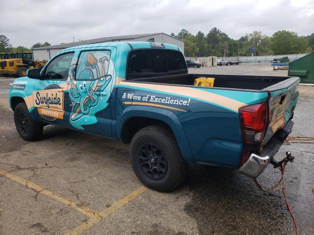 3TMAZ5CN5KM093676 - 2019 TOYOTA TACOMA DOUBLE CAB Синий фото 2