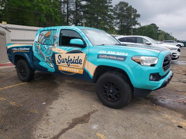 3TMAZ5CN5KM093676 - 2019 TOYOTA TACOMA DOUBLE CAB Синий фото 4