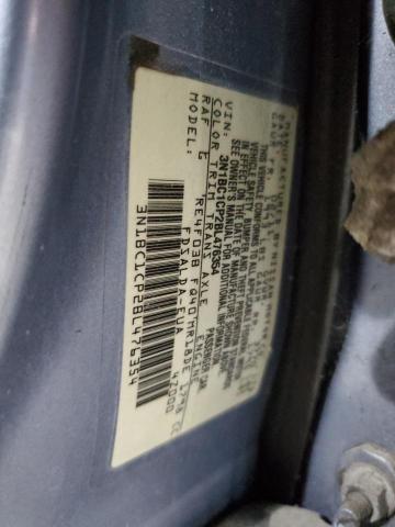 3N1BC1CP2BL476354 - 2011 NISSAN VERSA S BLUE photo 12