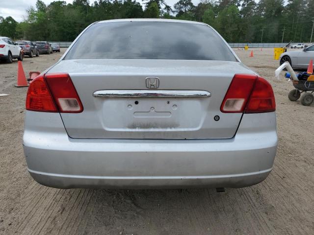 2HGES16561H609701 - 2001 HONDA CIVIC LX SILVER photo 6