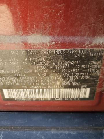 4S4BRCCC1D3255553 - 2013 SUBARU OUTBACK 2.5I PREMIUM RED photo 13