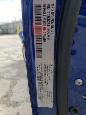 2C3CDZFJ1LH212819 - 2020 DODGE CHALLENGER R/T SCAT PACK BLUE photo 13