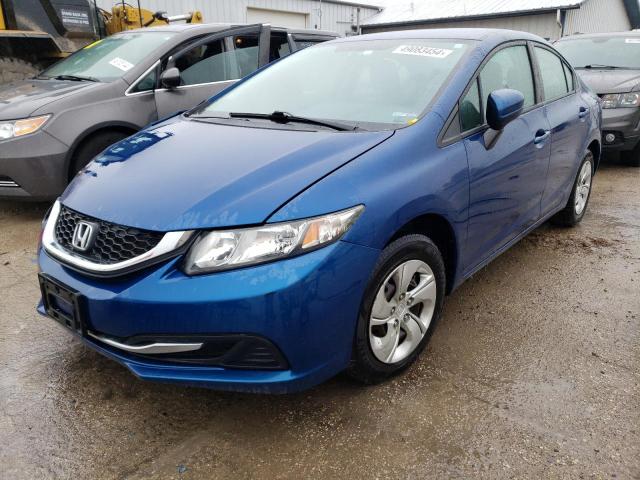 19XFB2F5XEE014232 - 2014 HONDA CIVIC LX BLUE photo 1