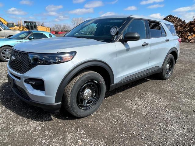 1FM5K8ABXNGB79107 - 2022 FORD EXPLORER POLICE INTERCEPTOR GRAY photo 2