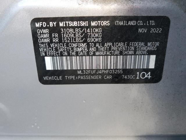 ML32FUFJ4PHF03255 - 2023 MITSUBISHI MIRAGE G4 ES GRAY photo 13