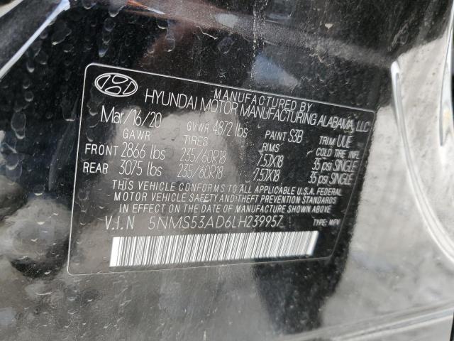 5NMS53AD6LH239957 - 2020 HYUNDAI SANTA FE LIMITED BLACK photo 13