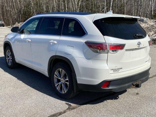 5TDJKRFH6FS215792 - 2015 TOYOTA HIGHLANDER XLE WHITE photo 3