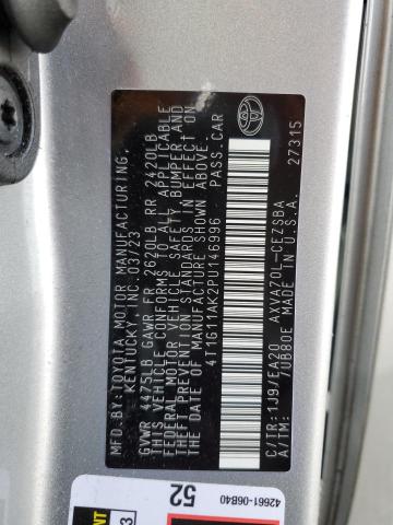 4T1G11AK2PU146996 - 2023 TOYOTA CAMRY SE NIGHT SHADE SILVER photo 13