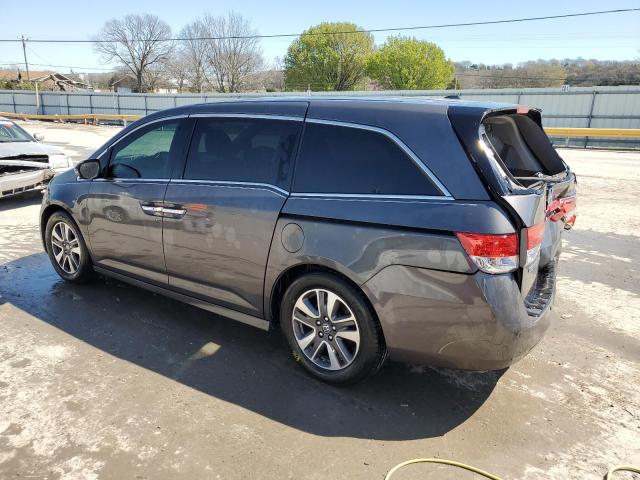 5FNRL5H92FB052495 - 2015 HONDA ODYSSEY TOURING GRAY photo 2