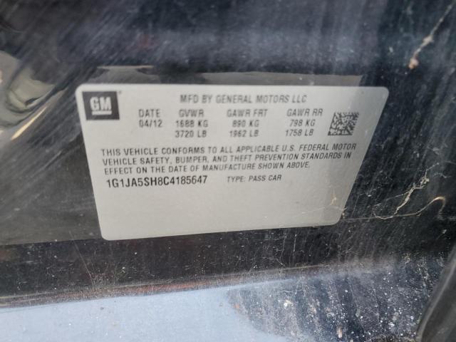 1G1JA5SH8C4185647 - 2012 CHEVROLET SONIC LS BLACK photo 12