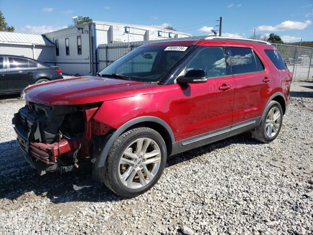 1FM5K7D84HGD53784 - 2017 FORD EXPLORER XLT RED photo 1