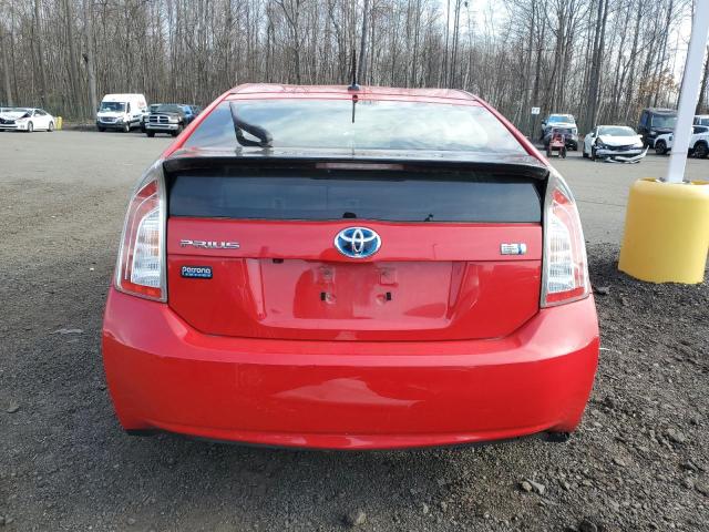 JTDKN3DU0F0419712 - 2015 TOYOTA PRIUS RED photo 6