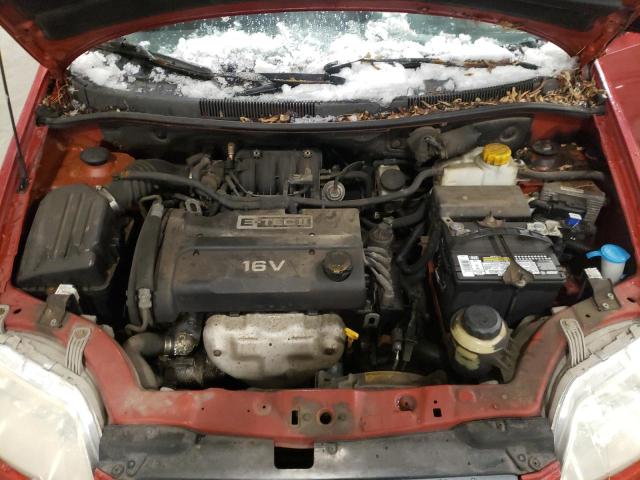 KL1TD66667B751531 - 2007 CHEVROLET AVEO BASE RED photo 11