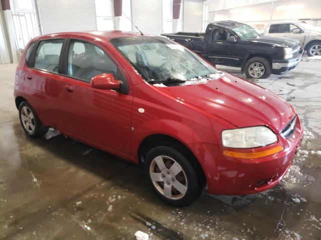 KL1TD66667B751531 - 2007 CHEVROLET AVEO BASE RED photo 4