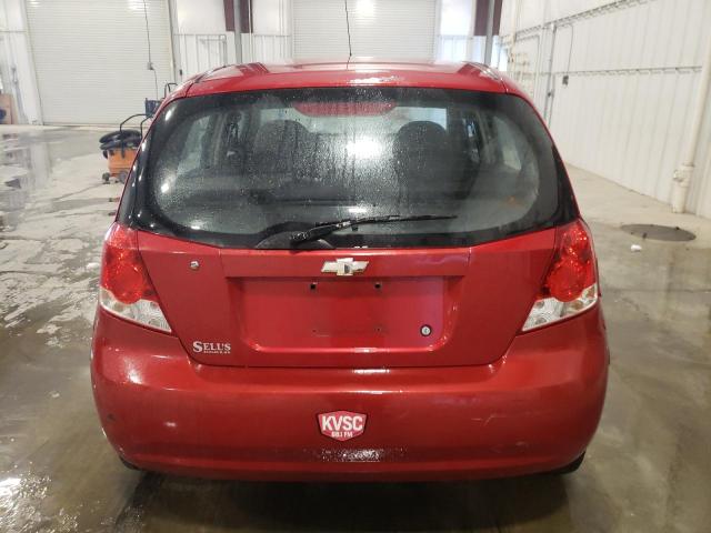 KL1TD66667B751531 - 2007 CHEVROLET AVEO BASE RED photo 6