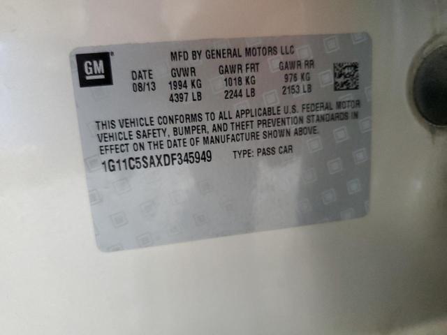 1G11C5SAXDF345949 - 2013 CHEVROLET MALIBU 1LT 米色 照片 12