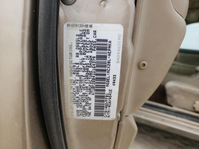 4T1BF28B41U164379 - 2001 TOYOTA AVALON XL TAN photo 12