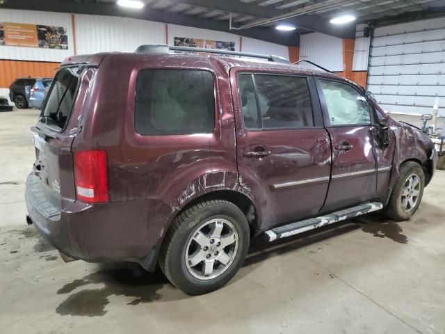 5FNYF4H96BB502334 - 2011 HONDA PILOT TOURING BURGUNDY photo 3