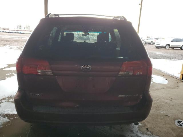 5TDZA23C35S246325 - 2005 TOYOTA SIENNA CE BURGUNDY photo 6