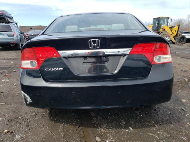 2HGFA16539H359613 - 2009 HONDA CIVIC LX BLACK photo 6