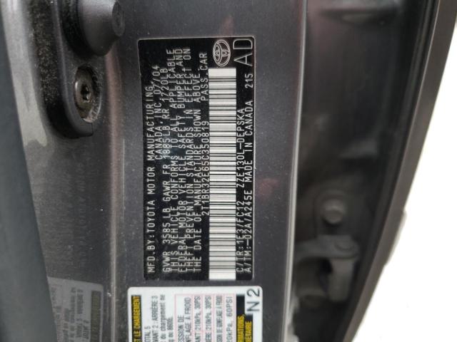 2T1BR32E65C350819 - 2005 TOYOTA COROLLA CE GRAY photo 12