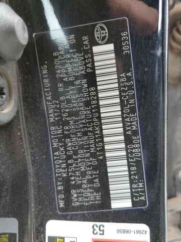 4T1G11AK0PU118288 - 2023 TOYOTA CAMRY SE NIGHT SHADE BLACK photo 13