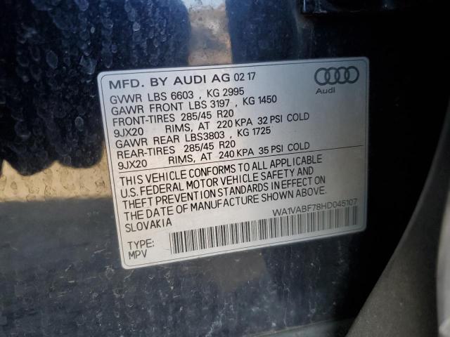 WA1VABF78HD045107 - 2017 AUDI Q7 PRESTIGE 蓝色 照片 13