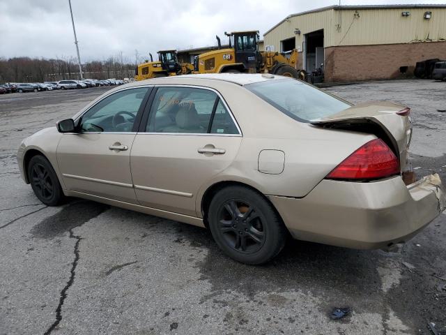 1HGCM56857A103187 - 2007 HONDA ACCORD EX GOLD photo 2