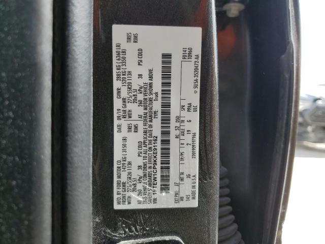 1FTEW1CP9KKE91162 - 2019 FORD F150 SUPERCREW GRAY photo 12