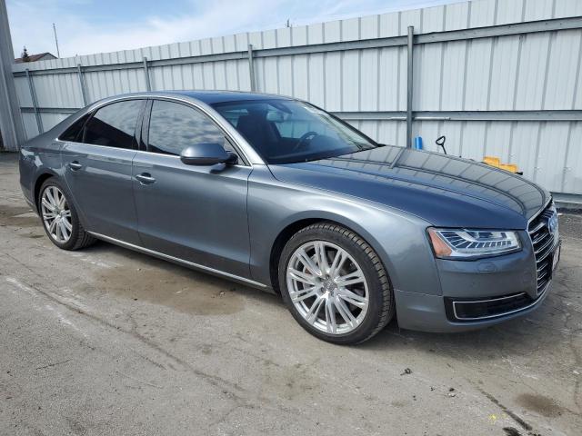 WAUJGAFD1FN017978 - 2015 AUDI A8 QUATTRO GRAY photo 4