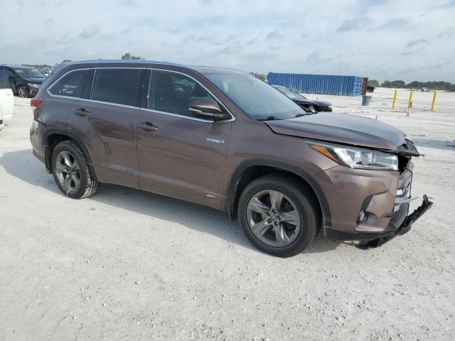 5TDDGRFH5HS022955 - 2017 TOYOTA HIGHLANDER HYBRID LIMITED BROWN photo 4