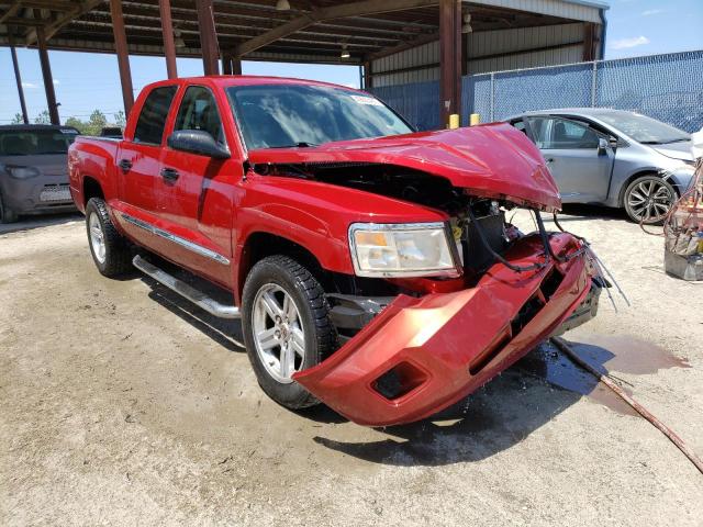 1D7HE58K89S789481 - 2009 DODGE DAKOTA LARAMIE RED photo 4