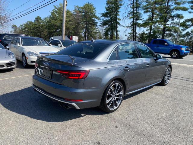 WAUC4AF46JA014690 - 2018 AUDI S4 PRESTIGE GRAY photo 4