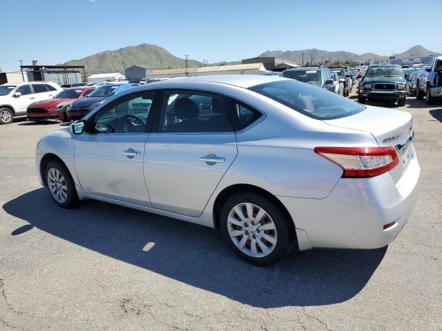 3N1AB7AP6EL614390 - 2014 NISSAN SENTRA S SILVER photo 2