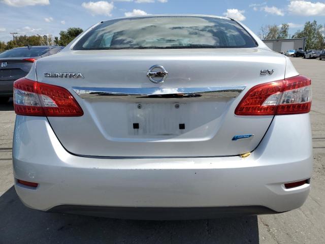 3N1AB7AP6EL614390 - 2014 NISSAN SENTRA S SILVER photo 6