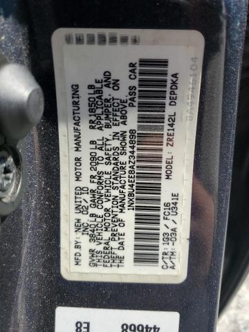 1NXBU4EE8AZ344898 - 2010 TOYOTA COROLLA BASE CHARCOAL photo 12